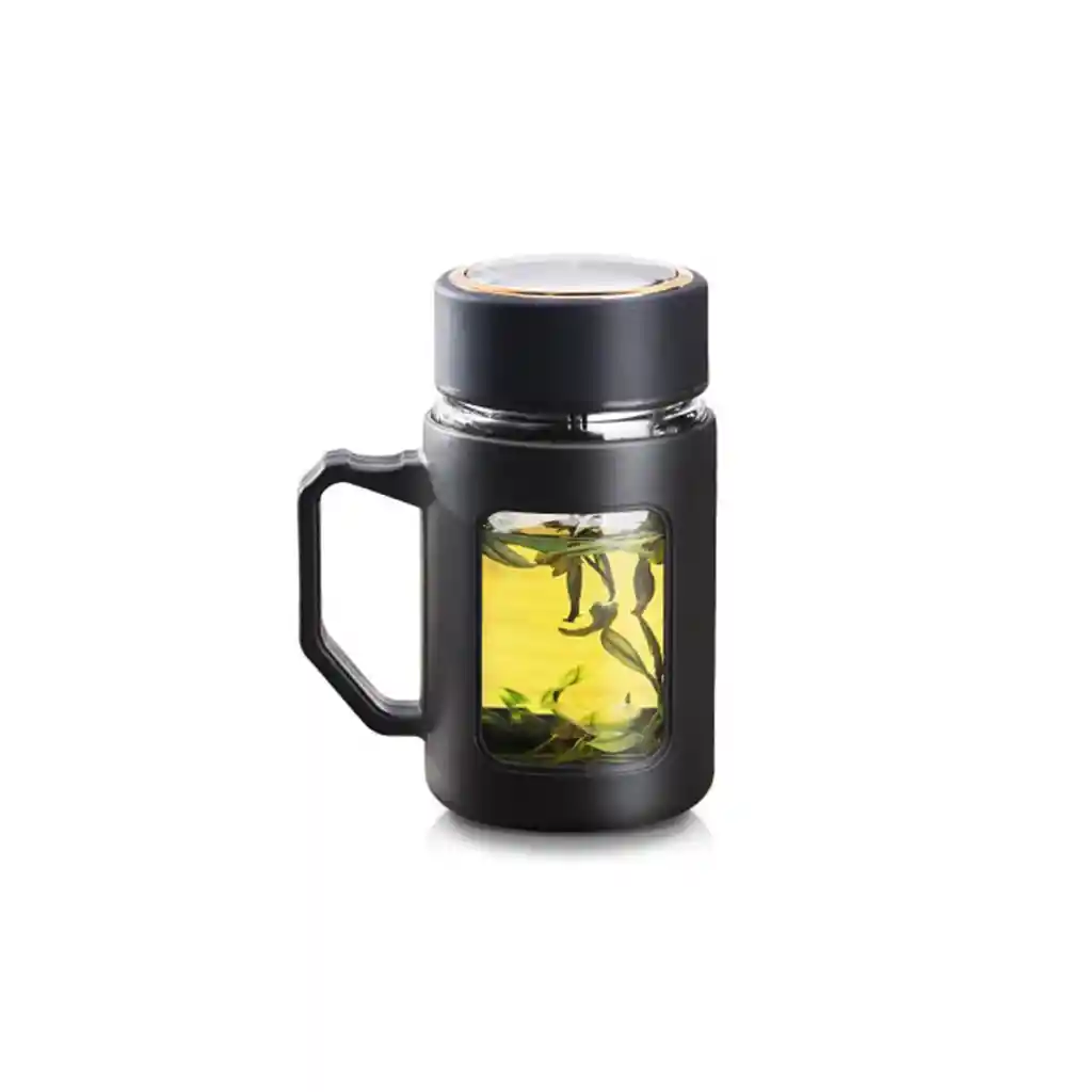 Tazón De Té De Vidrio De 500 Ml Negro