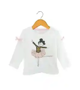 Polera Manga Larga Niña Ballerina 3-6 Meses