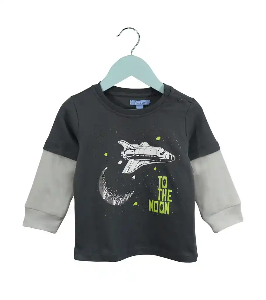 Polera Manga Larga Niño Spacial 3-6 Meses