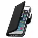 Funda Libro Para Iphone 7/ Cuero Resistente Color Negro