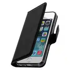 Funda Libro Para Iphone 7/ Cuero Resistente Color Negro