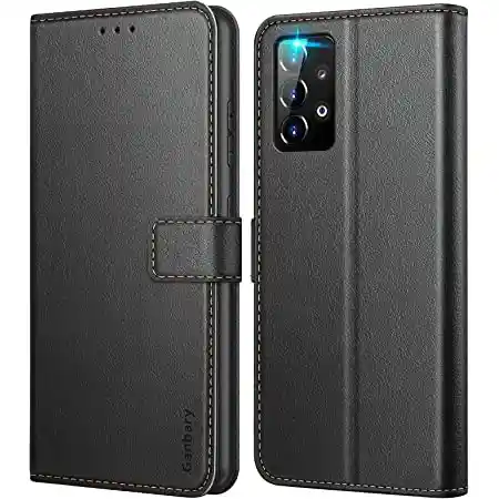 Funda Libro Para Samsung A52 /cuero Resistente Color Negro