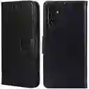 Funda Libro Para Samsung A04s/ Cuero Resistente Color Negro