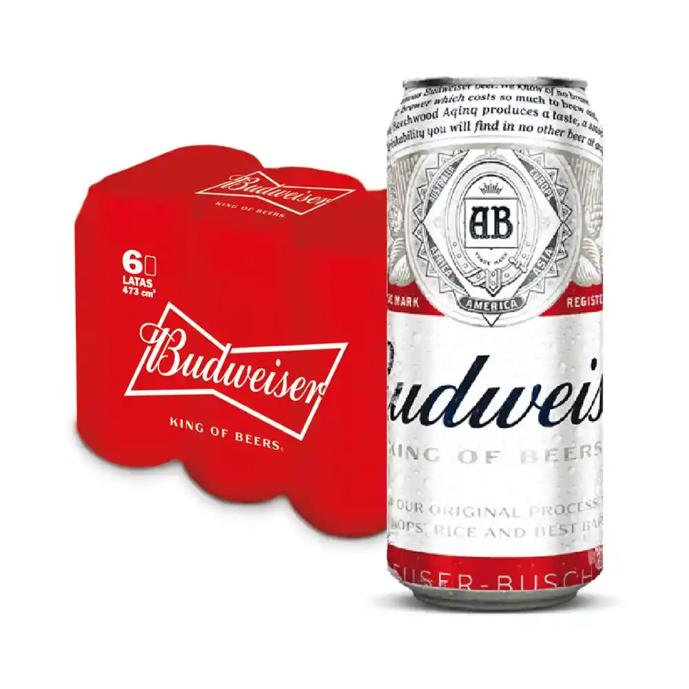 Budweisser Six Pack Lata 473cc