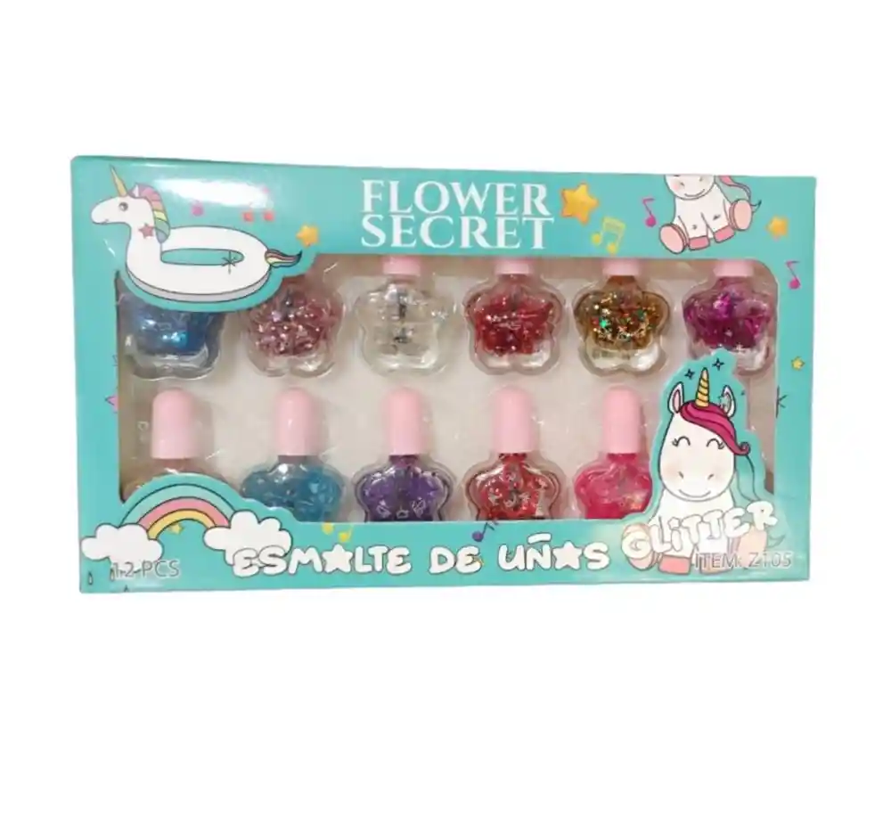 Set De 12 Esmaltes De Uñas Para Niñas (incluye Empaque)