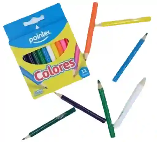 Lápices Para Colorear Cortos 12 Unidades