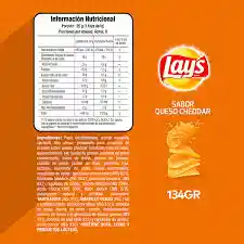 Papas Lay's Stax Queso Cheddar 134gr.