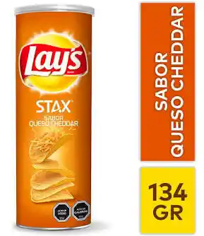 Papas Lay's Stax Queso Cheddar 134gr.