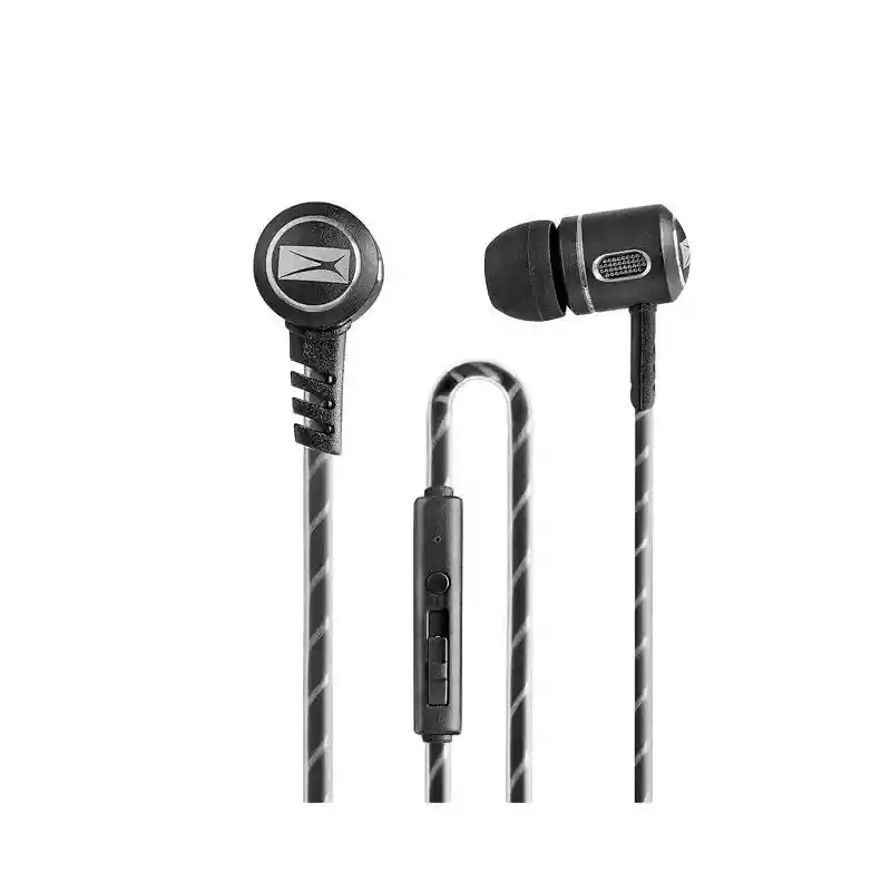 Audífonos In-ear Metal Wired Con Microfono Y Control De Volumen Gris