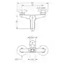 Monomando Llave Grifo Para Tina Ducha Modelo Arezzo