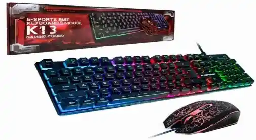 Teclado Y Mouse Inalambrico Gamer, K13 Español