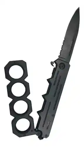 Cuchillo Con Manopla Tactico Defensa Caza + Outdoor Ekol