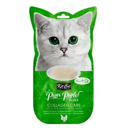 Kit Cat, Snack Cremoso Para Gatos, Con Colágeno, Sabor Pollo