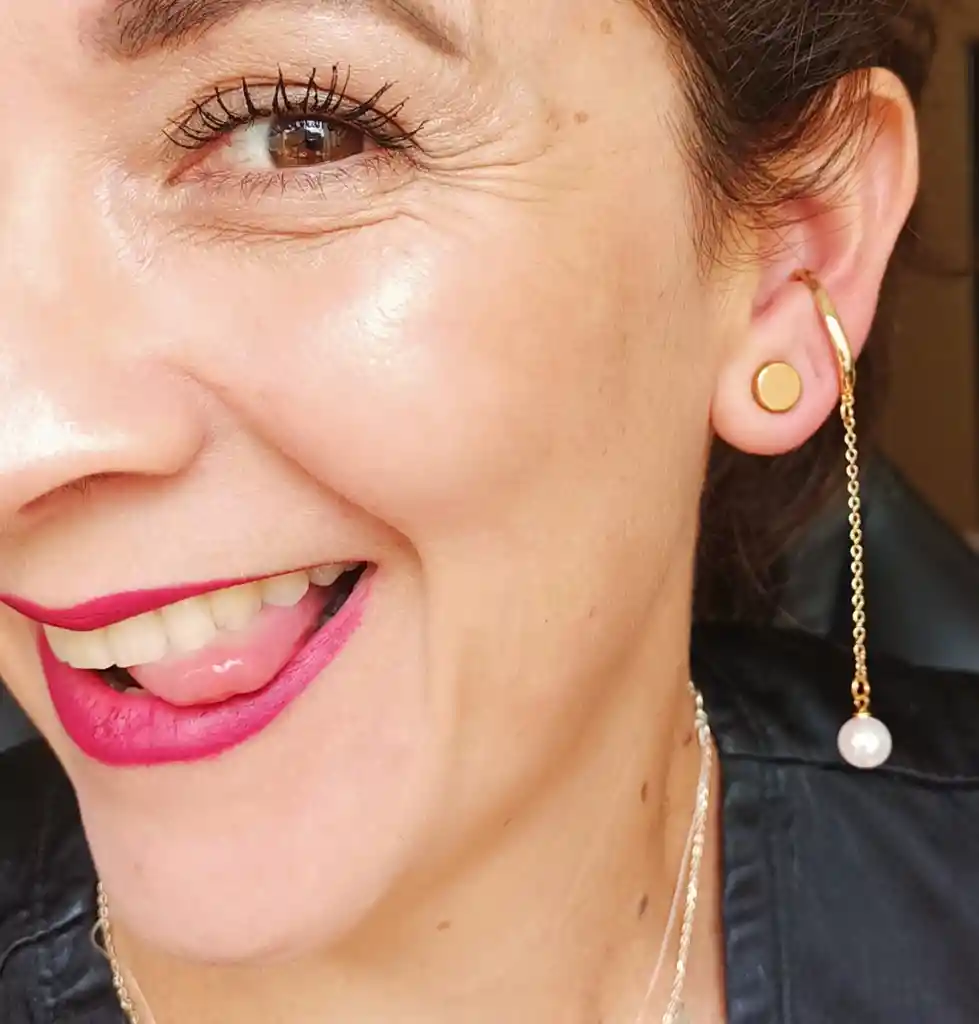 Set De Aros Sin Perforación Earcuff Imán Magnetos Chapados En Oro