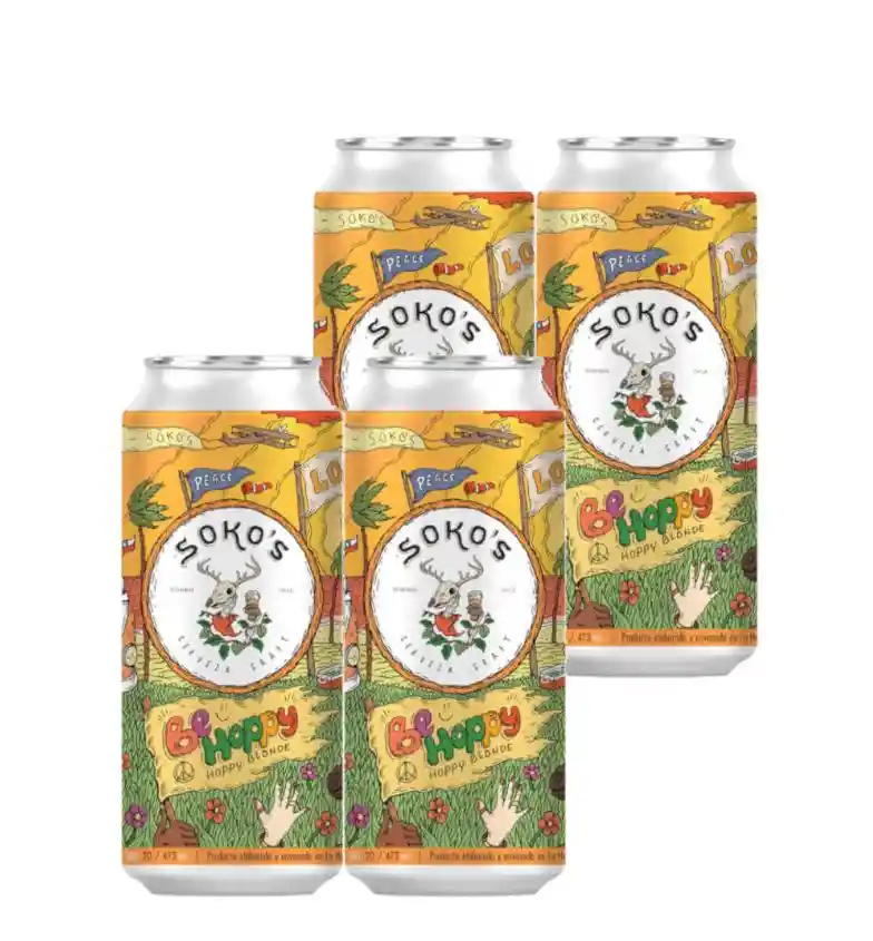 4x Cerveza Soko's Be Hoppy 473cc