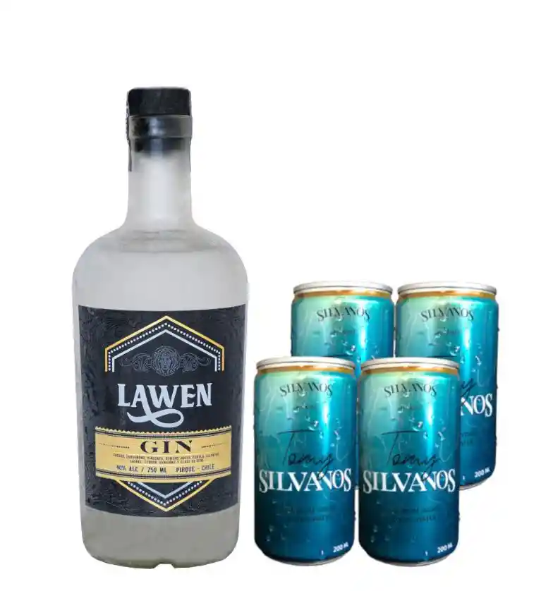 Gin Lawen 750cc + 4x Agua Tónica Silvanos 200cc
