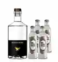 Gin Pajarillo Negro 700cc + 4x Agua Tónica Uncommon Mixers 200cc