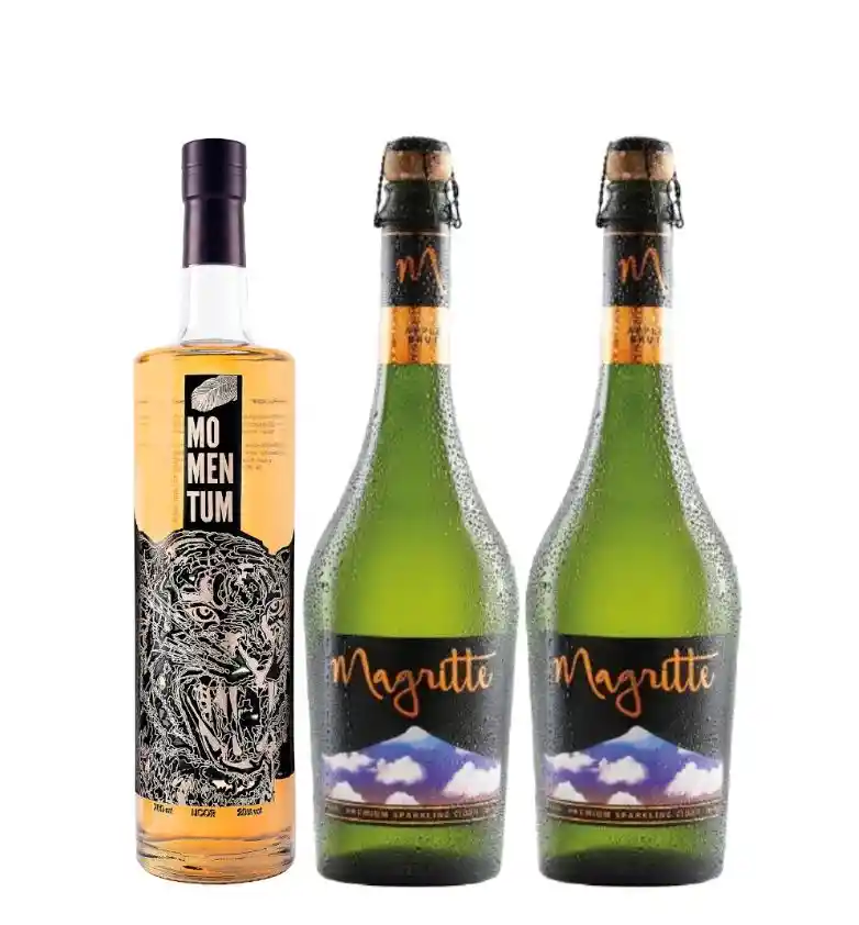 Licor Momentum + 2x Sidra De Manzana Magritte 750cc