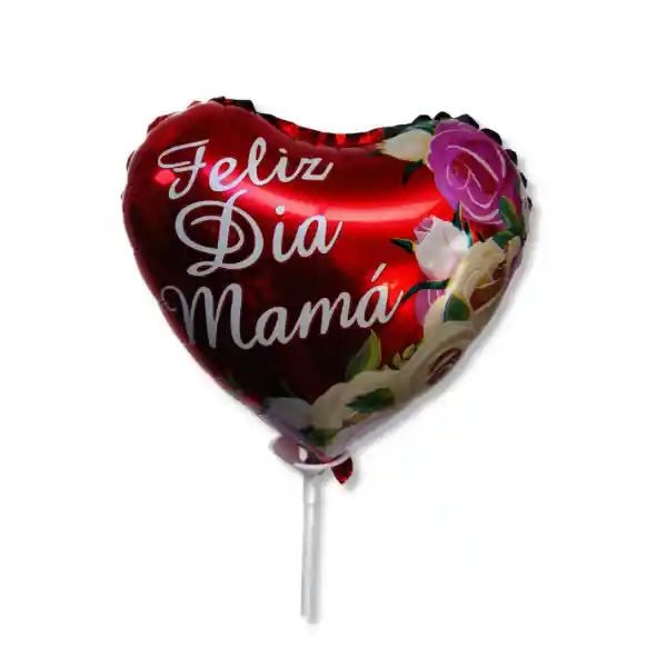 Globo Pequeño Feliz Dia Mamá Rojo