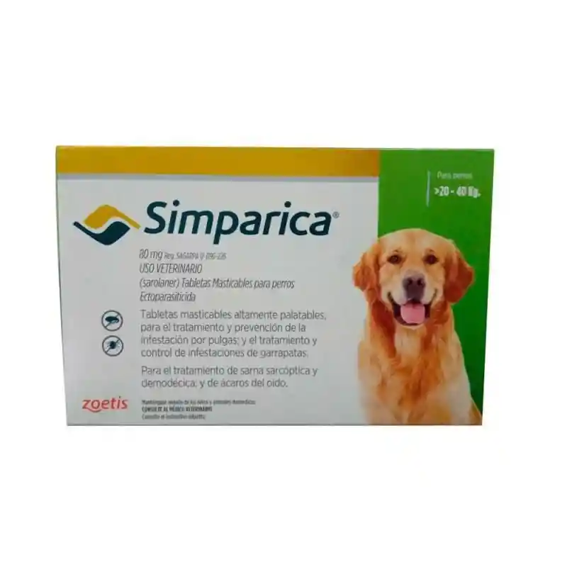 Simparica 1 Comprimido Para Perros 20-40kg