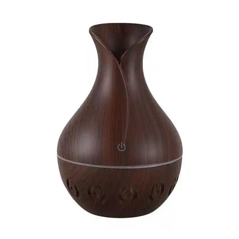 Humidificador Purificador De Aire Difusor Apariencia Madera Oscura