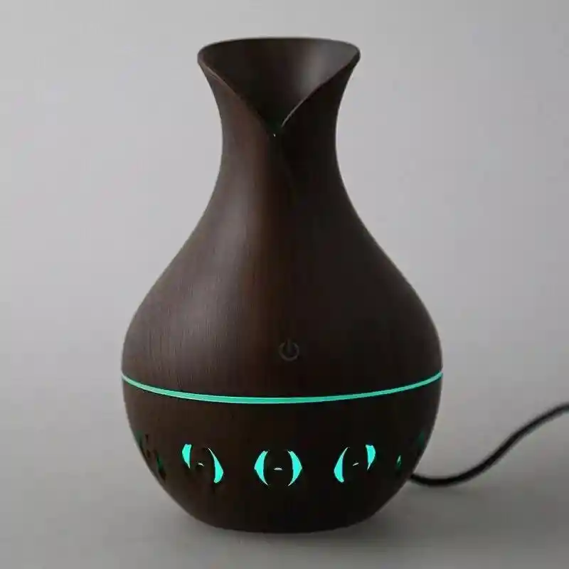 Humidificador Purificador De Aire Difusor Apariencia Madera Oscura