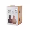 Humidificador Purificador De Aire Difusor Apariencia Madera Oscura