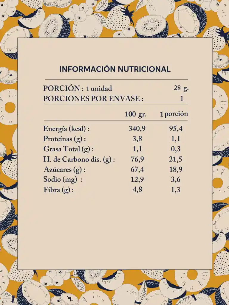 Snack Fruta Tropical | Sin Azúcar | Da' Oro