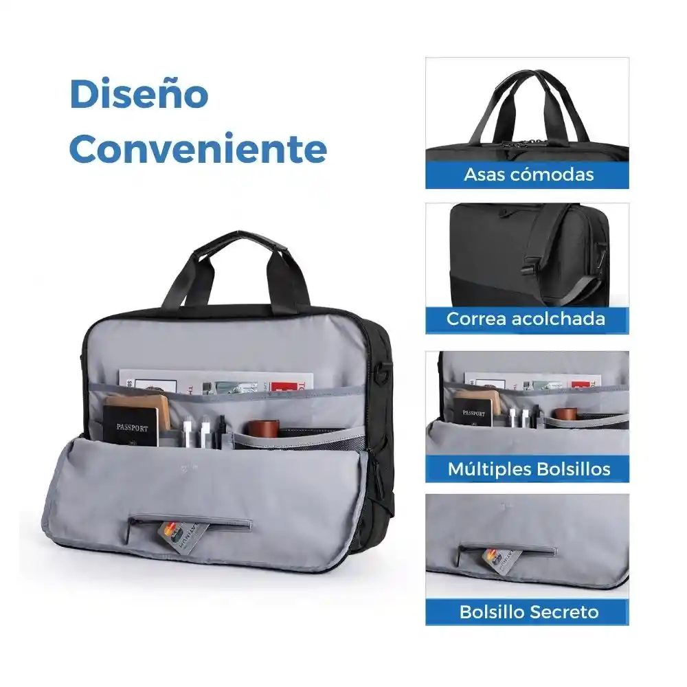 Bagsmart Maletín Falco Notebook 15.6''- Negro