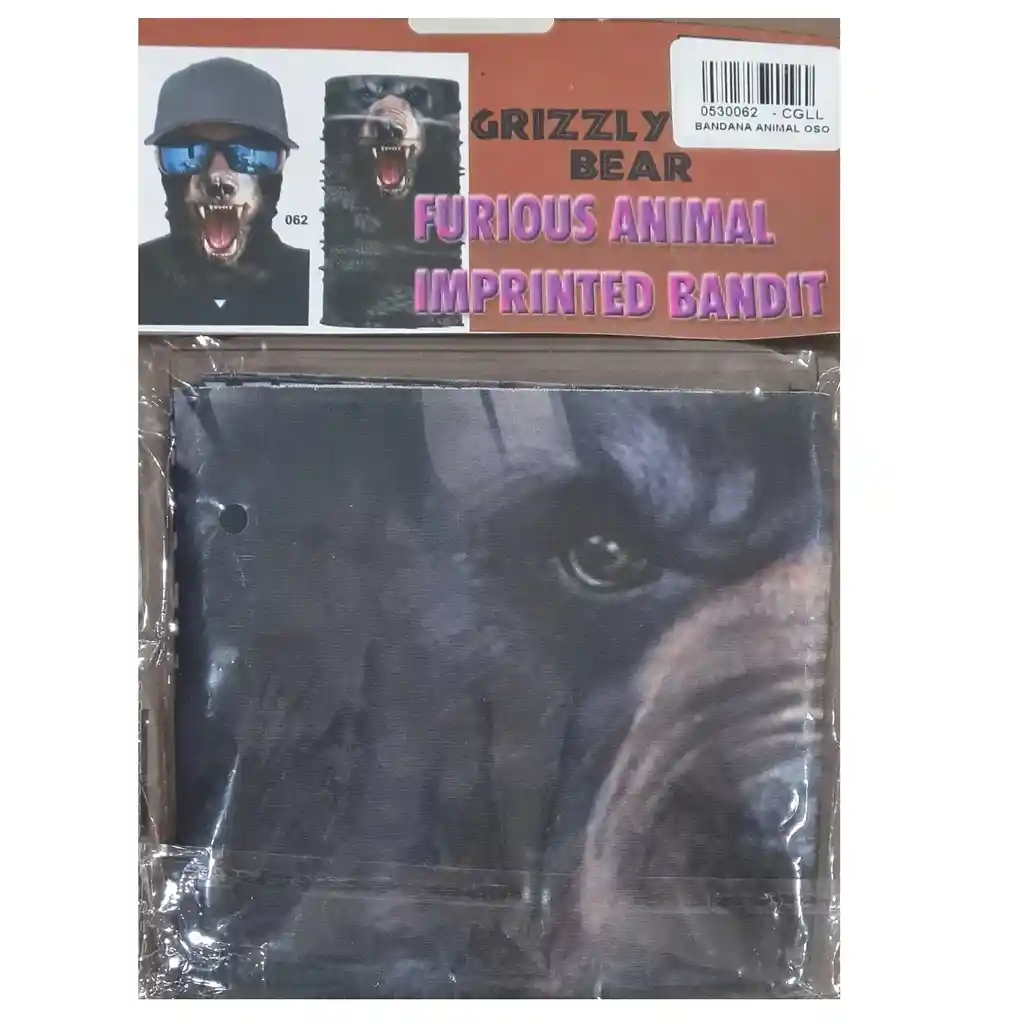 Bandana Animal Oso Negro