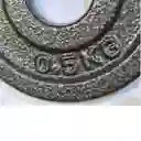 Disco Pesas Acero Gris ½kg