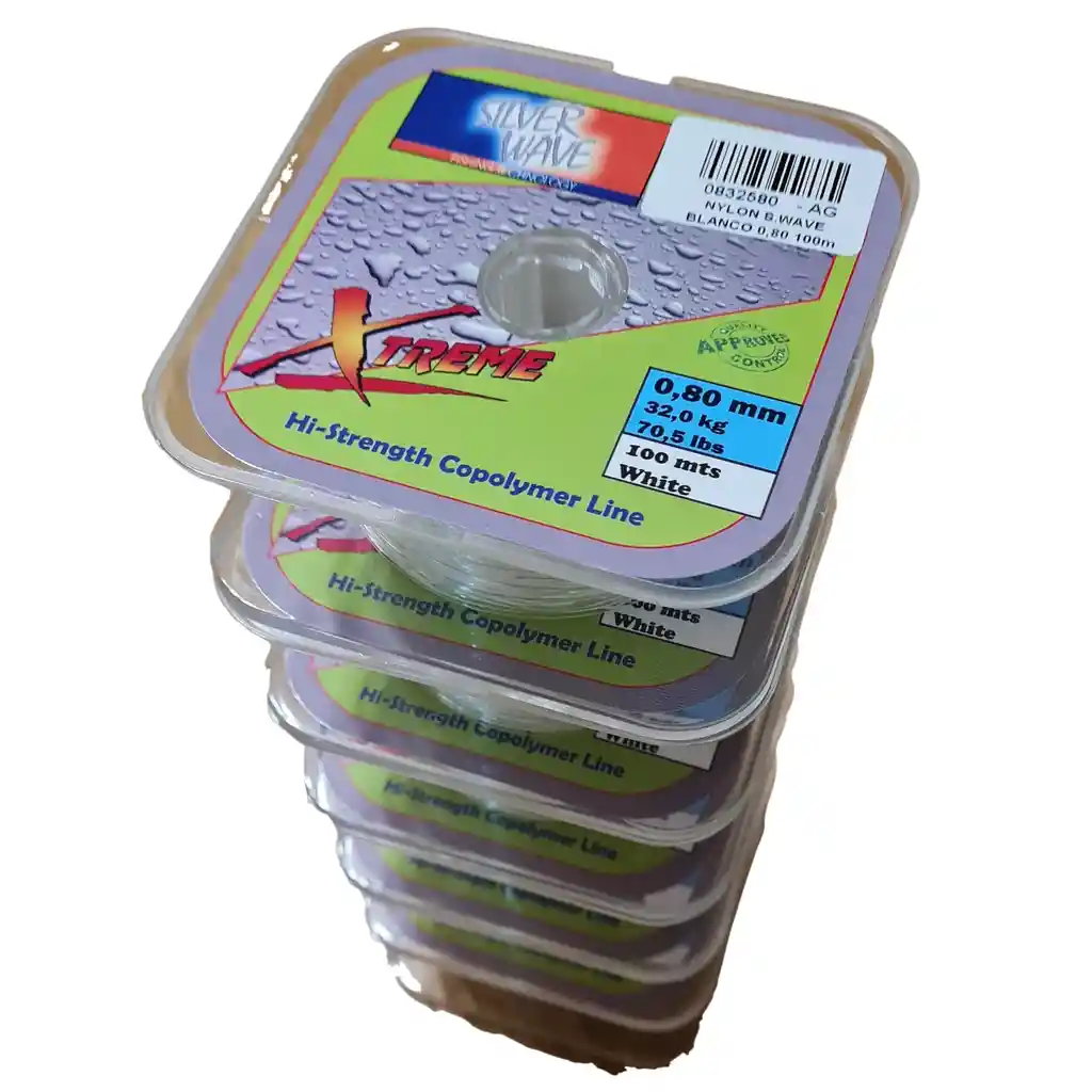 Nylon S.wave Blanco 0,80 100m