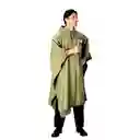 Poncho Para Lluvia Verde 100x130cms Con Capucha