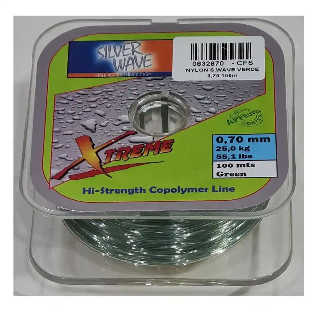 Nylon S.wave Verde 0,70 100m