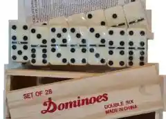 Juego Domino Caja Madera