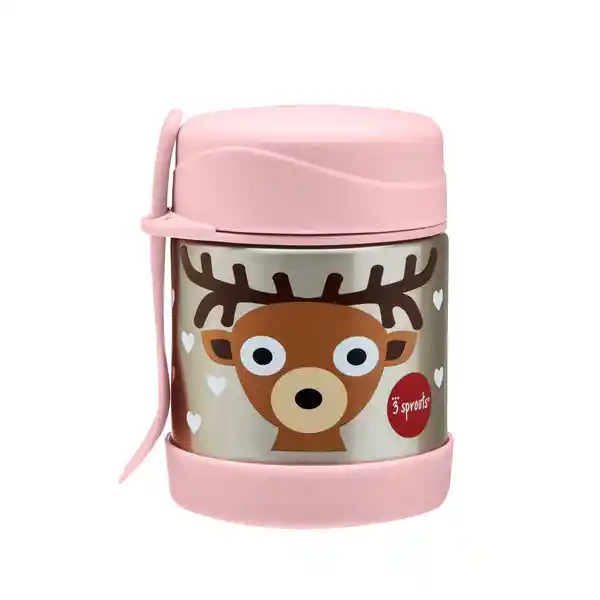 3 Sprouts Termo Para Comida Y Tenedor - Venado