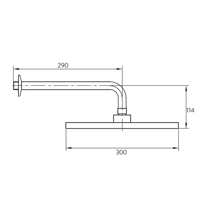 Plato Ducha Regadera Grifo Cromo 30 Cm + Brazo