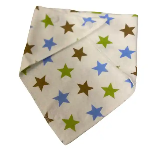 Babero De Algodón Estampado Diseño Estrellas De Colores