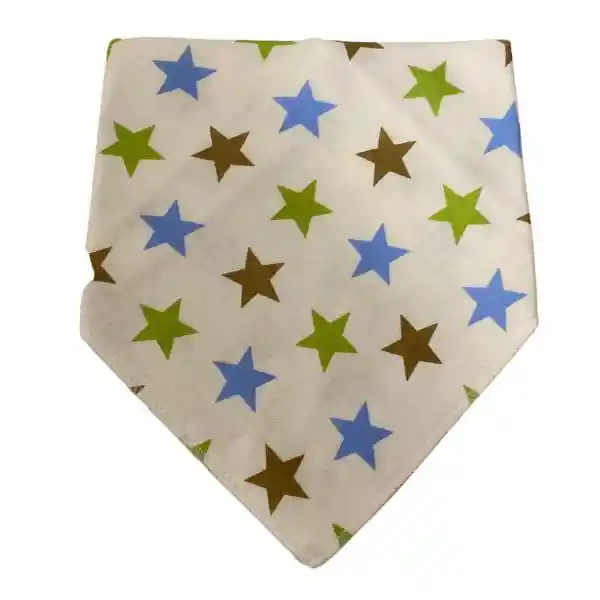 Babero De Algodón Estampado Diseño Estrellas De Colores