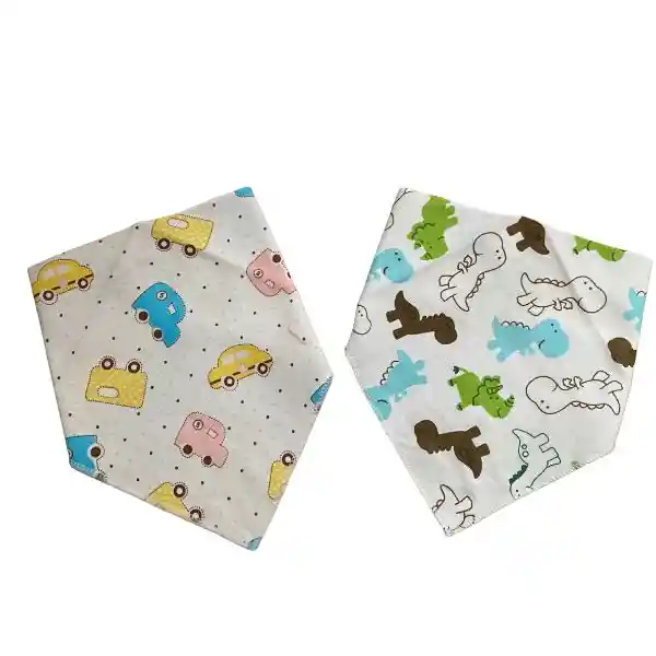 Babero De Algodón Estampado Para Bebés Diseño Dinosaurios