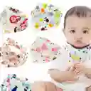 Babero De Algodón Estampado Para Bebés Diseño Huellas De Colores