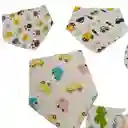 Babero De Algodón Estampado Para Bebés Diseño Huellas De Colores