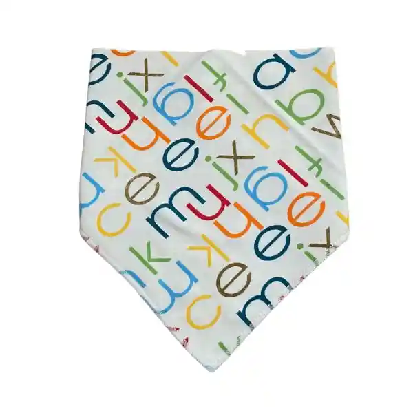 Babero De Algodón Estampado Para Bebés Diseño Letras De Colores