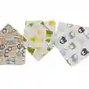 Babero De Algodón Estampado Para Bebés Diseño Letras De Colores