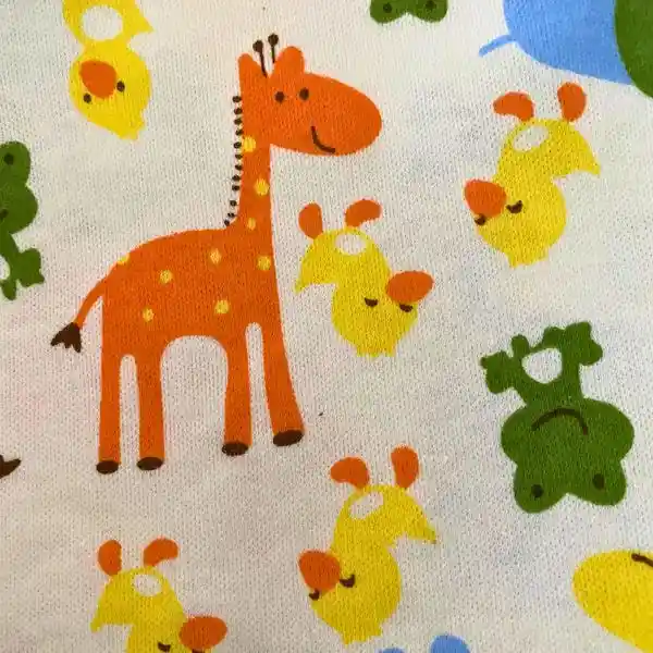 Babero De Algodón Estampado Para Bebés Diseño Jirafa, Elefante Y Ranitas