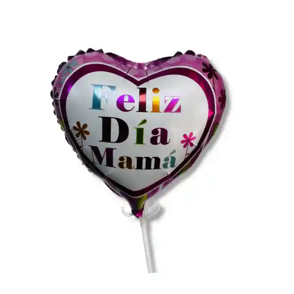 Globo Pequeño Feliz Dia Mamá Morado