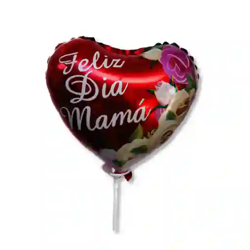 Globo Pequeño Feliz Dia Mamá Rojo
