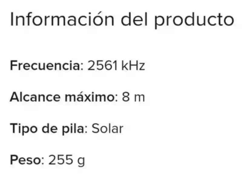 Sensor Repelente Para Animales Solar - Miki Imports