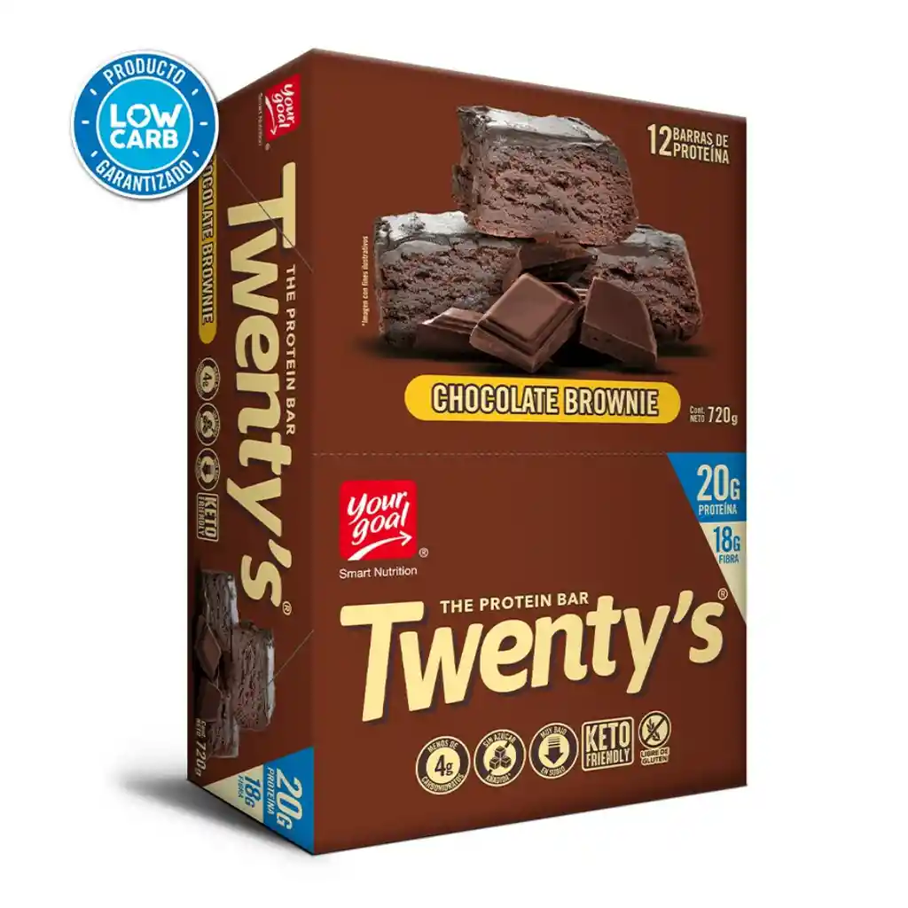 Your Goal Twentys Chocolate Brownie 12un