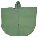 Poncho Para Lluvia Verde 100x130cms Con Capucha